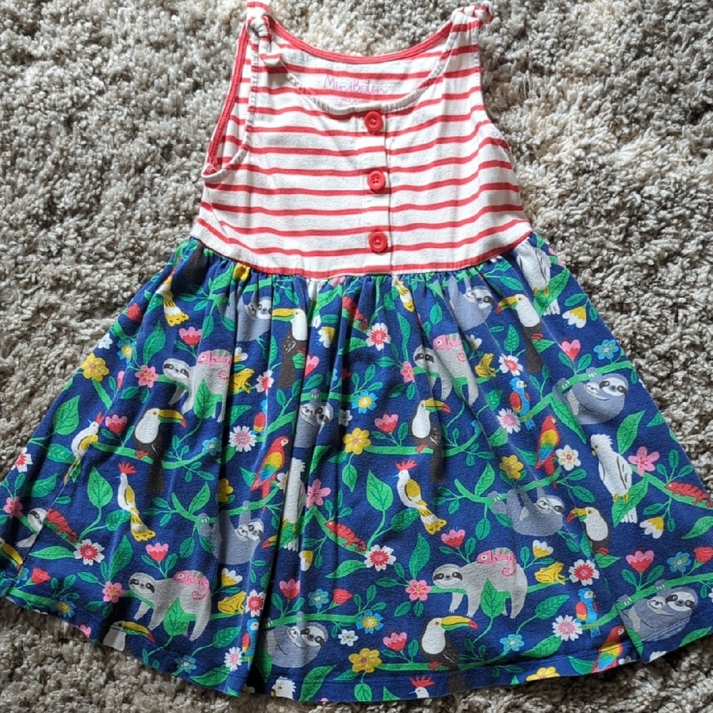Striped and Floral Kids Dress